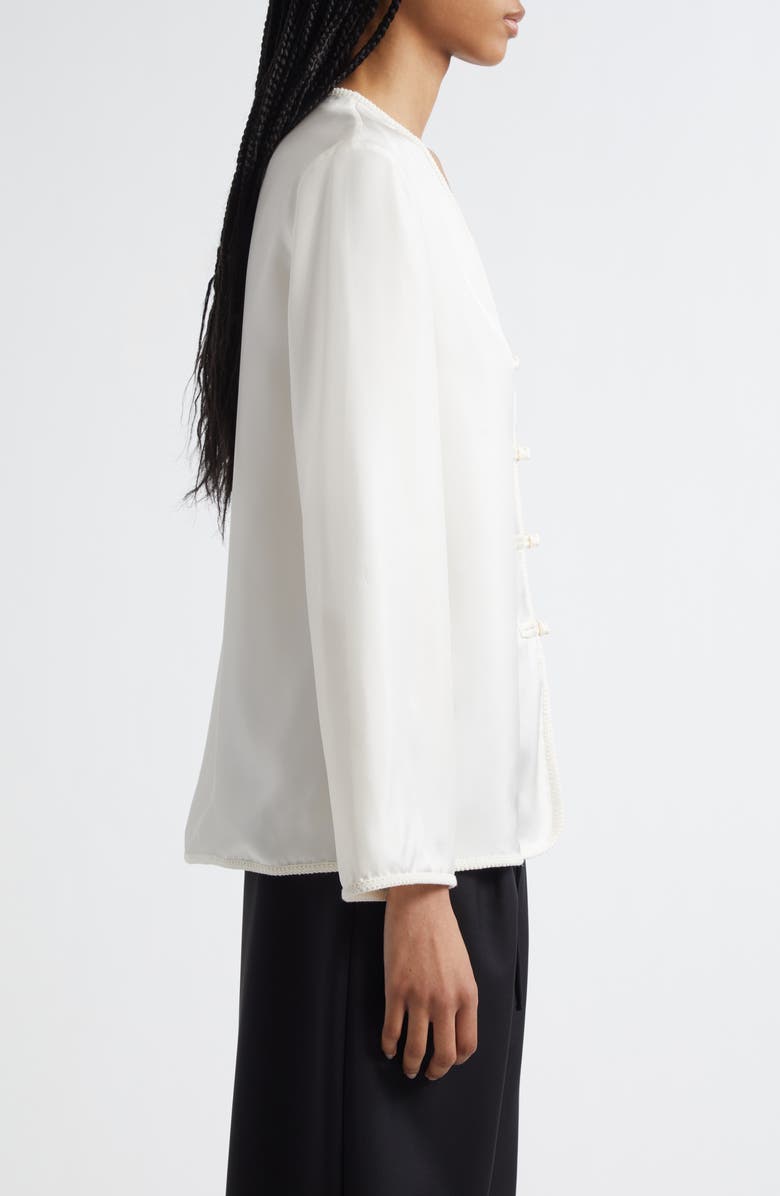 Róhe Pankou Knot Silk Top, Alternate, color, 