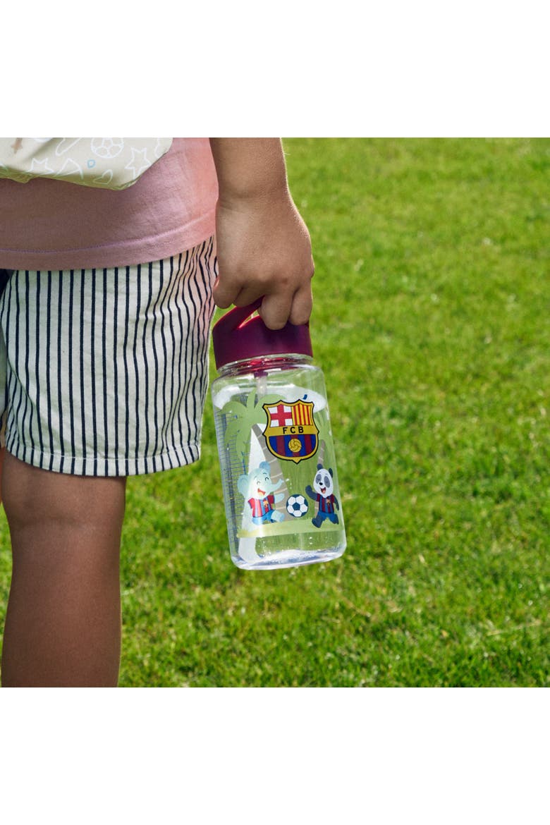 Barcelona Kiddie Water Bottle for Little Soccer Fans, Alternate, color, Red Multi