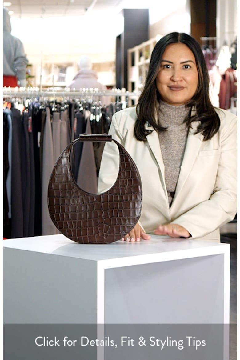 Moon Croc Embossed Leather Top Handle Tote video