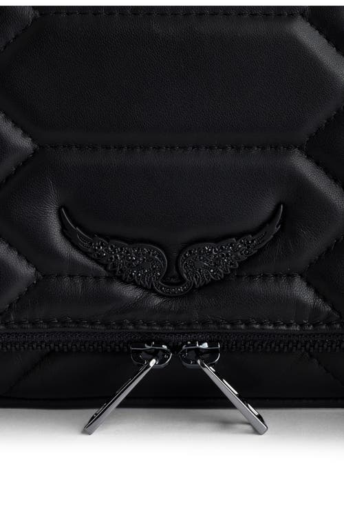 Zadig & Voltaire Rock X-large Scaled Crossbody Bag In Black