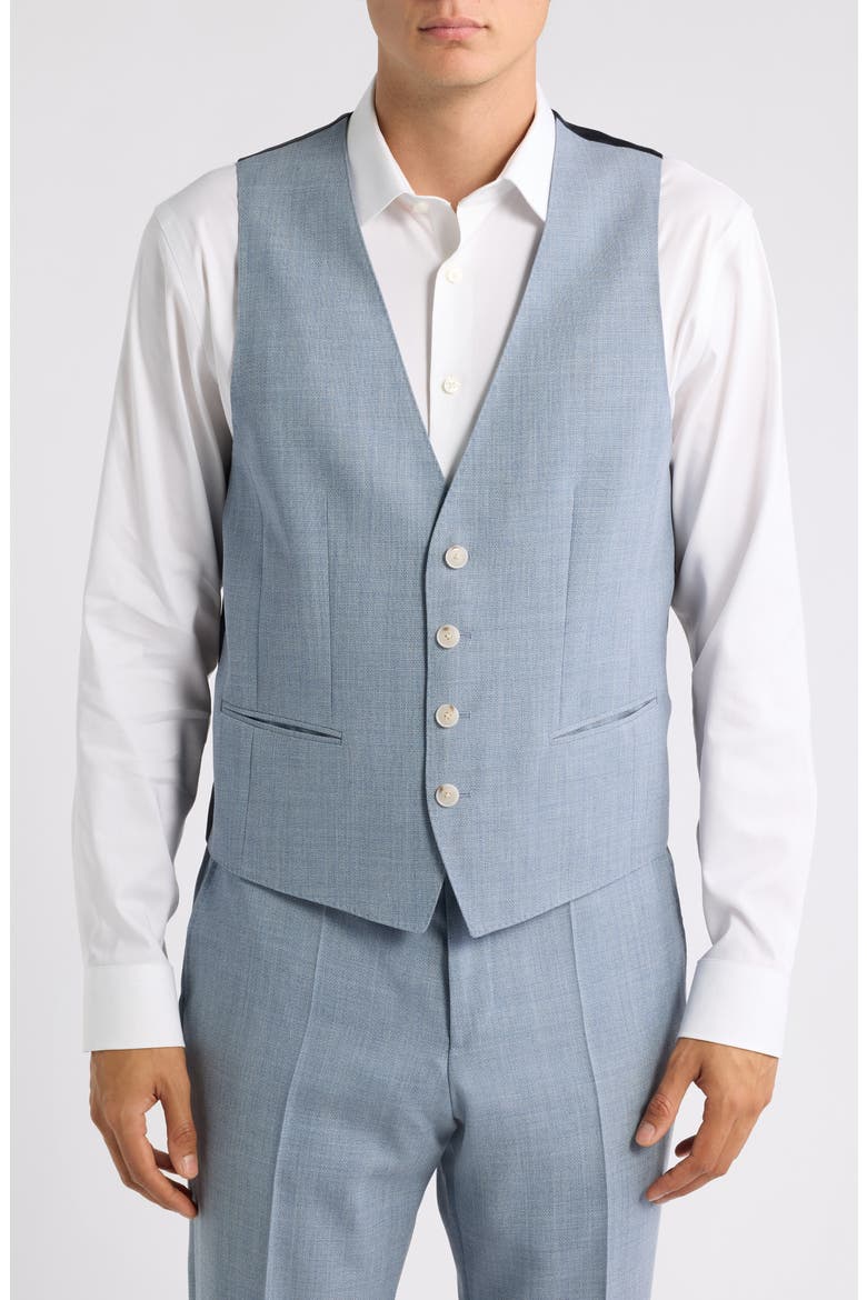 Wool Three Piece Suit, Alternate, color, OPEN BLUE