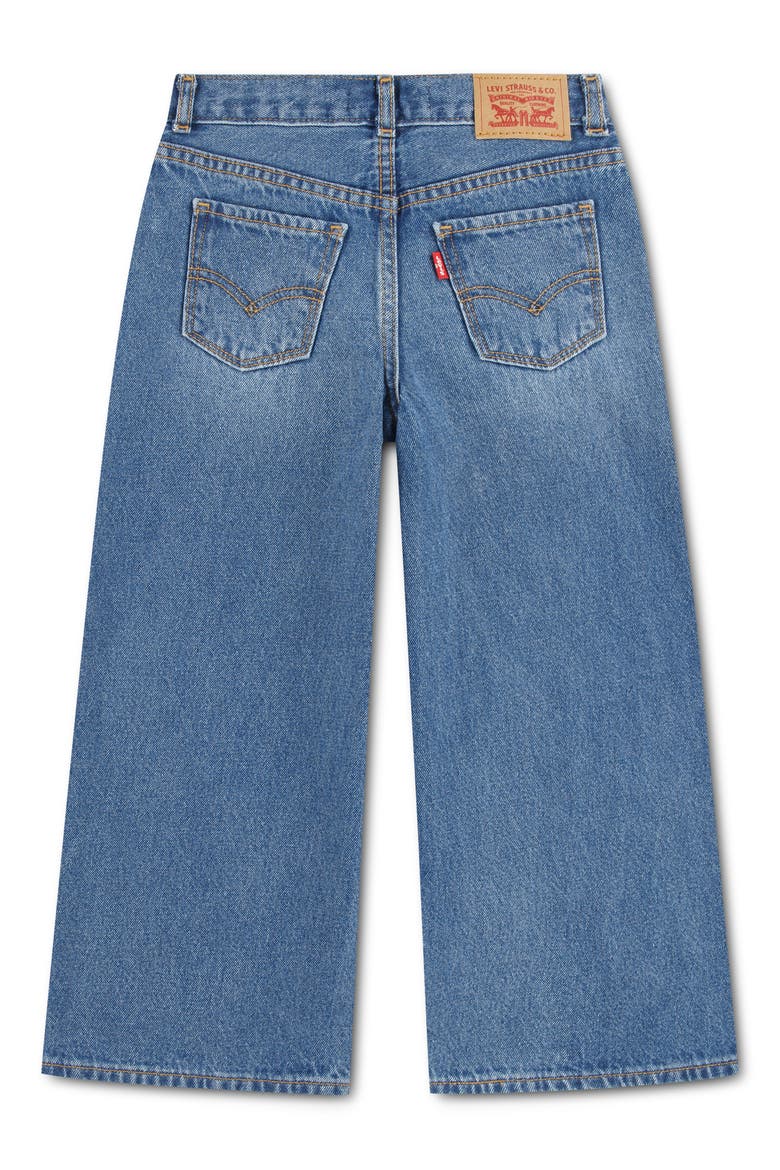 Kids' Embroidered High Waist Baggy Wide Leg Jeans, Alternate, color, TIDE ME OVER