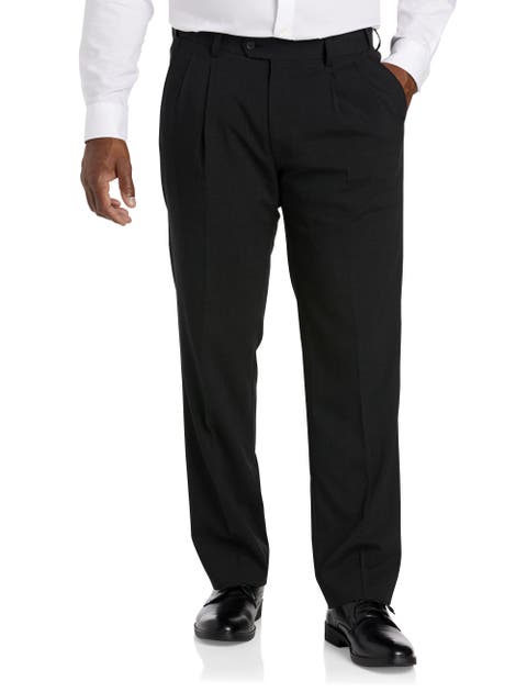 Big & Tall Perfect Fit Waist-Relaxer Pleated Suit Pants