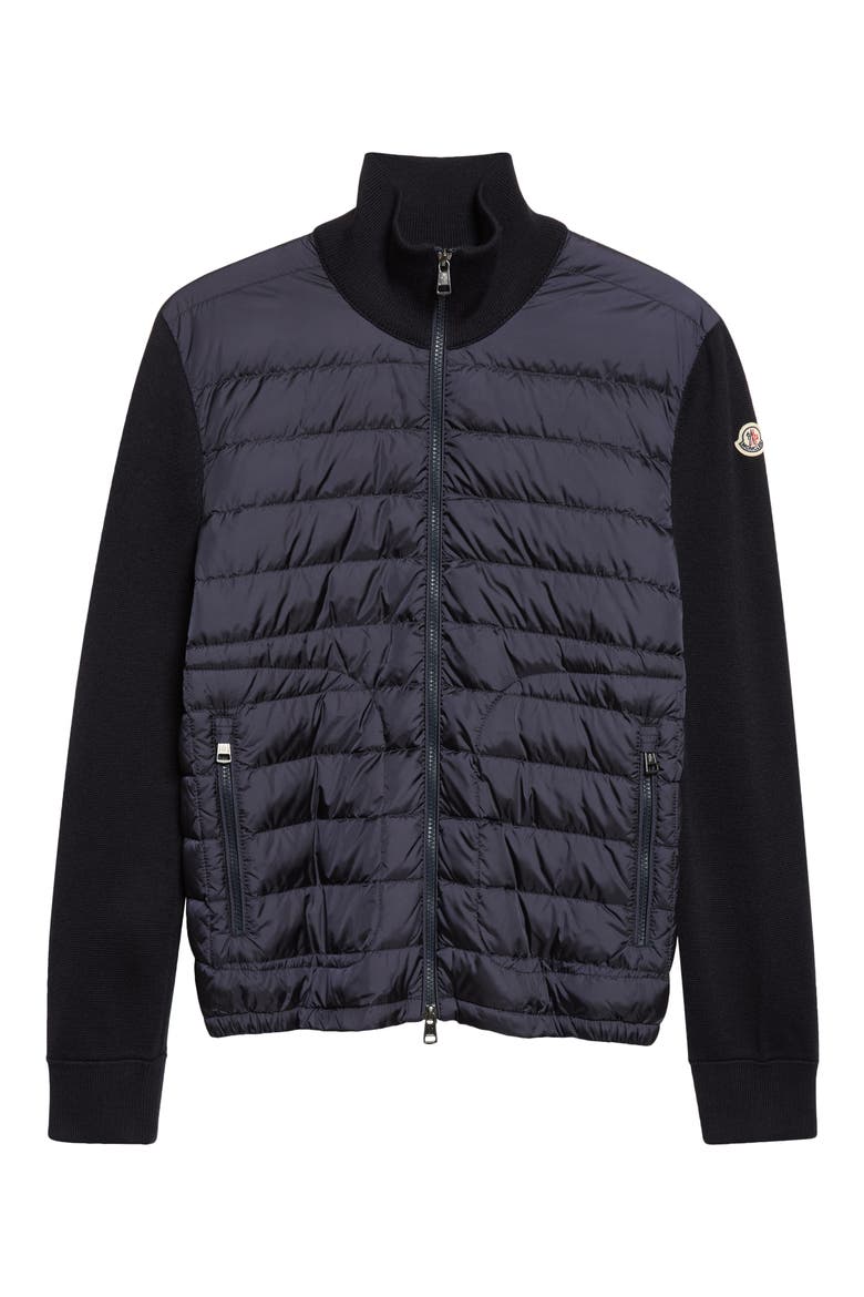 Maglia Mixed Media Cardigan, Alternate, color, NAVY/ NAVY