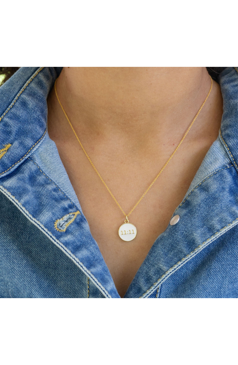 Erin McDermott Jewelry 1111 Good Luck Charm Necklace, Alternate, color, Metallic Gold