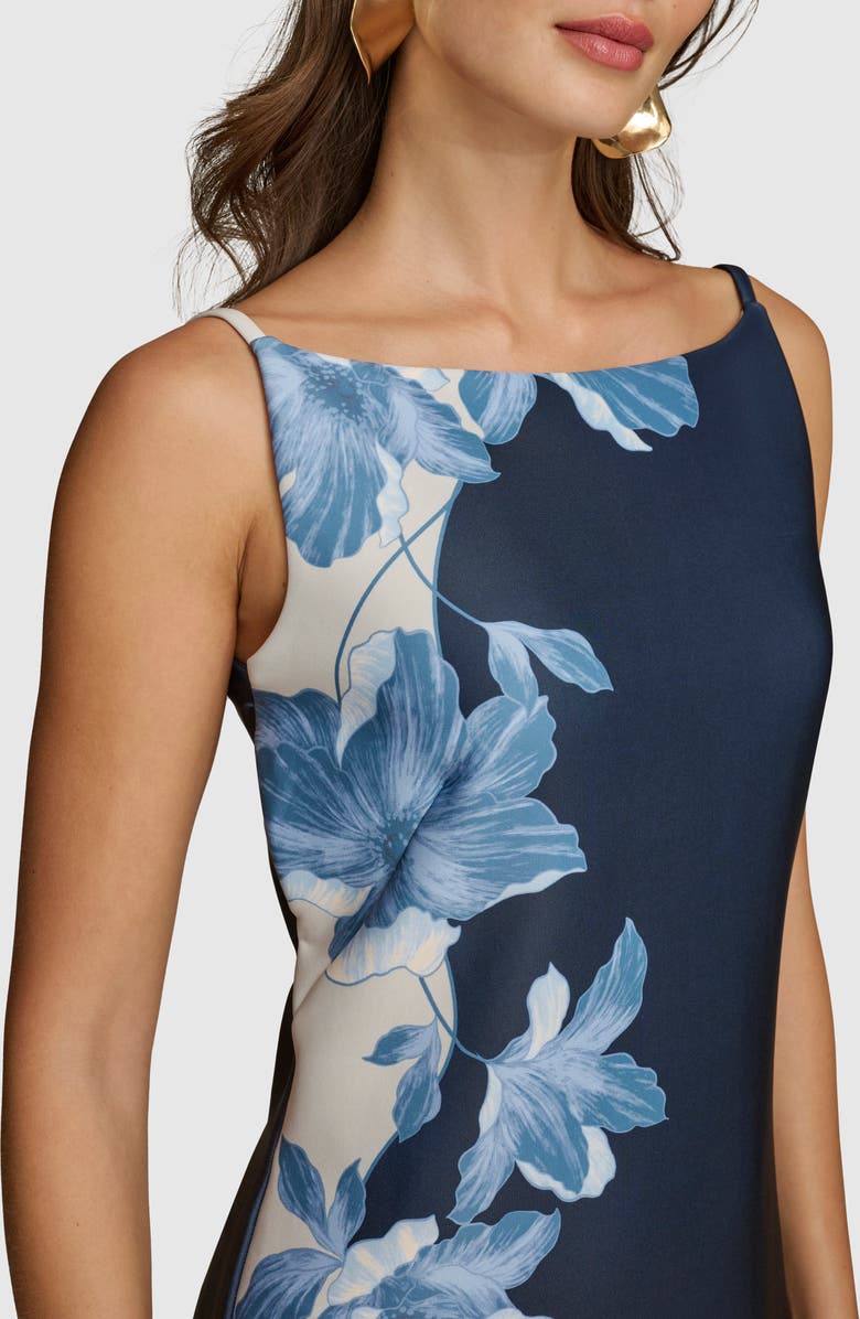 Donna Karan New York Floral Slipdress, Alternate, color, Nightfall Multi