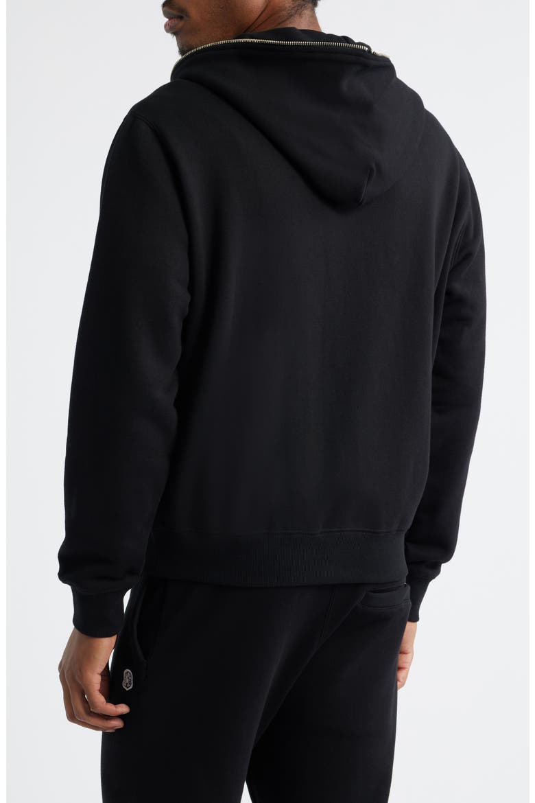 Curve Graphic Zip Hoodie, Alternate, color, BLACK
