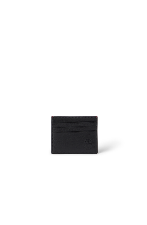 Brunello Cucinelli Capretta Card Holder In Black