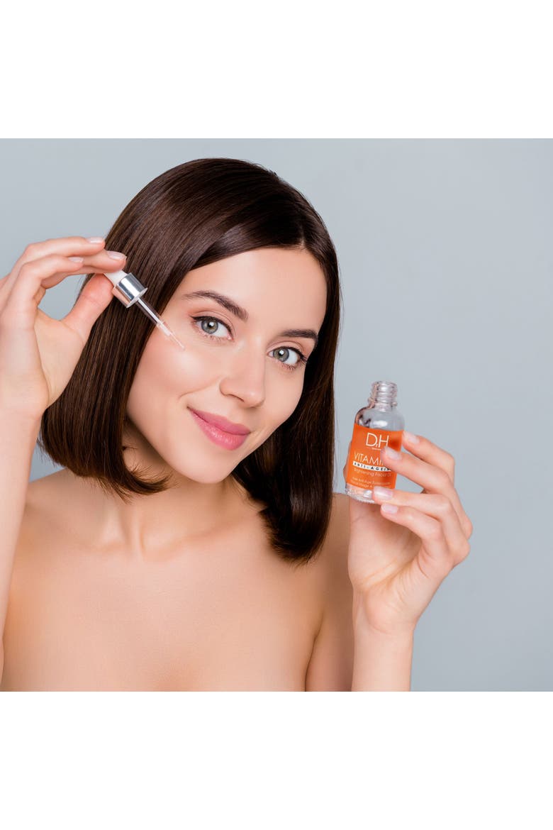 Vitamin C Brightening Oil Facial Oil 30ml for Acne & Blemishes, Large Pores, Alternate, color, White