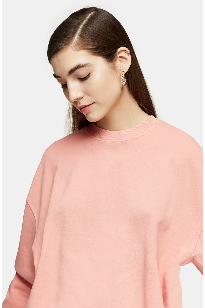 Stonewash Crew Sweatshirt, Alternate, color, DUSTY PINK