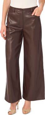 Vince Camuto Wide Leg Faux Leather Pants