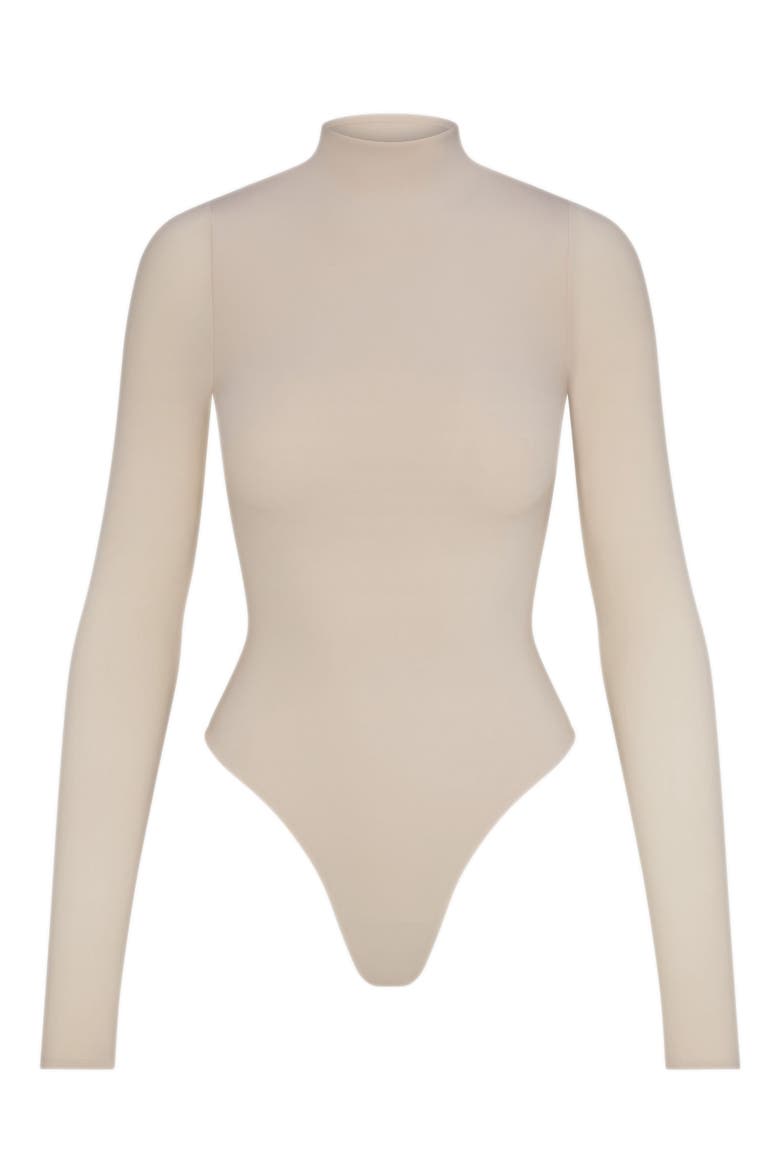 Naked Long Sleeve Bodysuit, Alternate, color, TAUPE