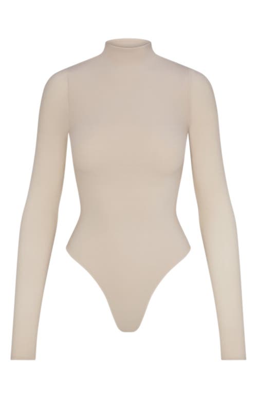 Naked Wardrobe Naked Long Sleeve Bodysuit In Neutral