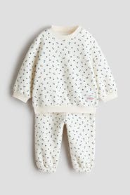H&M 2-piece Printed Sweatshirt And Joggers Set