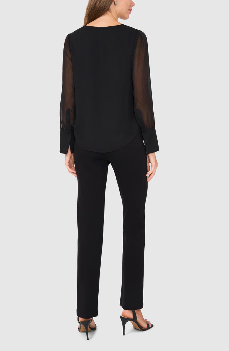 Halogen<sup>®</sup> Faux Wrap Chiffon Top, Alternate, color,