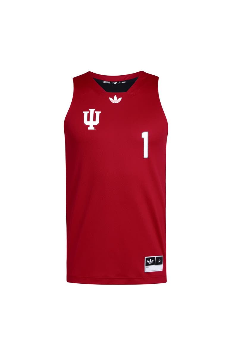 adidas Men's adidas #1 Crimson/Black Indiana Hoosiers Black History Month Basketball Jersey, Alternate, color, Crimson