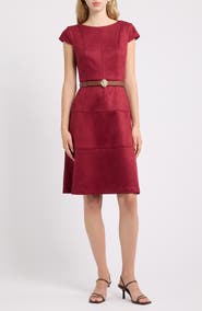 AK ANNE KLEIN Heritage Sueded Scuba Knit Dress