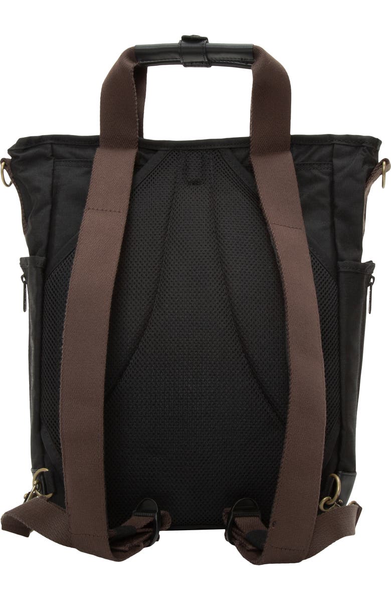 Token Waxed Nylon Fordham Convertible Backpack, Alternate, color, Black
