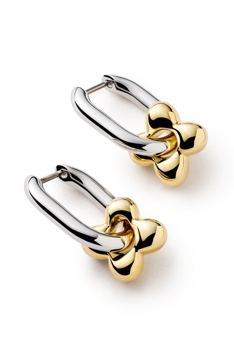 Ana Luisa Cassia Drop Hoop Earrings, Alternate, color, Gold / Silver