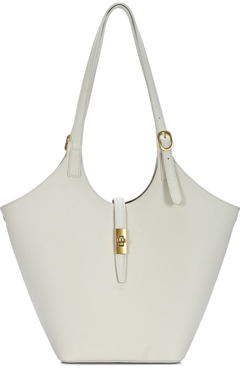 Miztique Turnlock Detail Tote, Main, color, Cream