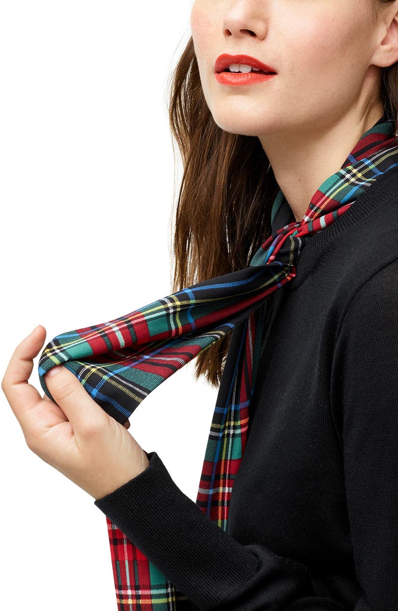 J.Crew Scarf Tie Mock Neck Sweater, Alternate, color, 