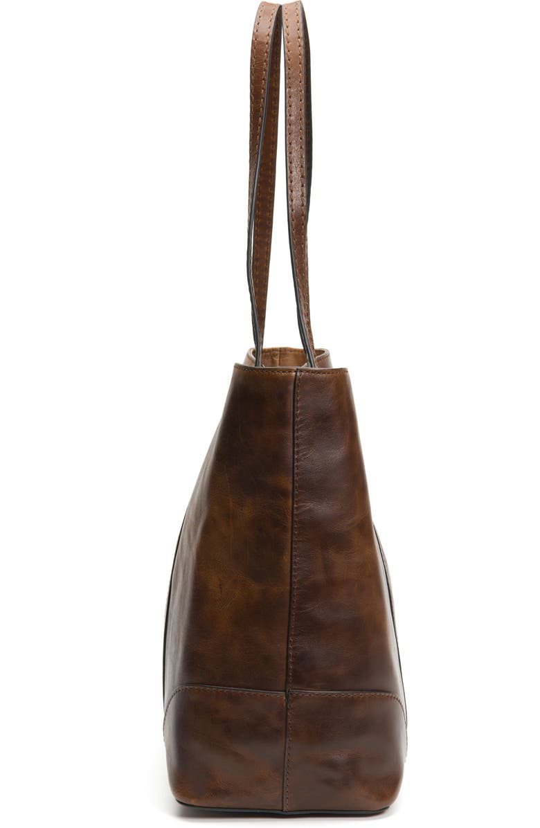 Frye Melissa Leather Shopper, Alternate, color, Dark Brown