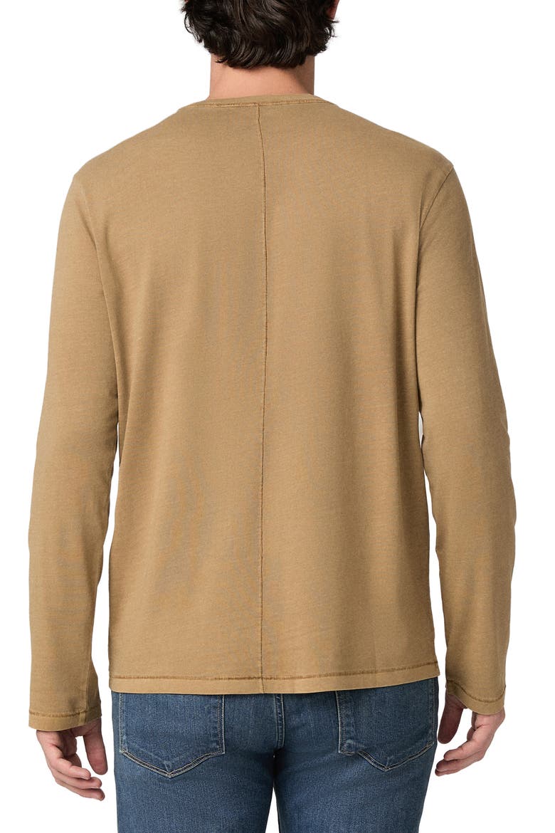Enzo Long Sleeve Cotton T-Shirt, Alternate, color, VINTAGE SABLE