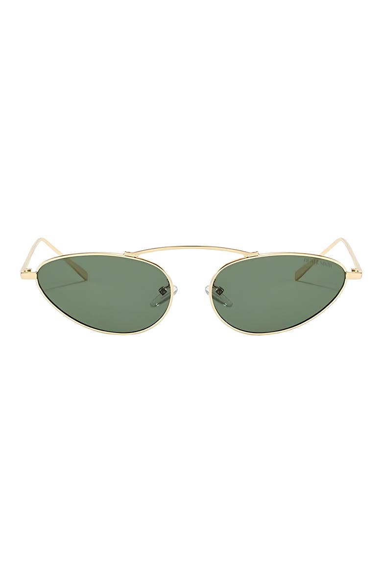 Daphne 60mm Polarized Cat Eye Sunglasses, Main, color, GOLD / GREEN