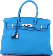 Pre-Owned Hermes Birkin Handbag Verso Togo with Palladium Hardware 30