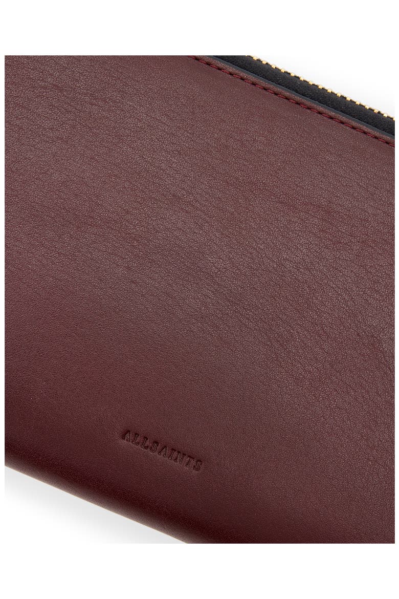 Leather Travel Wallet, Alternate, color, DARK RED