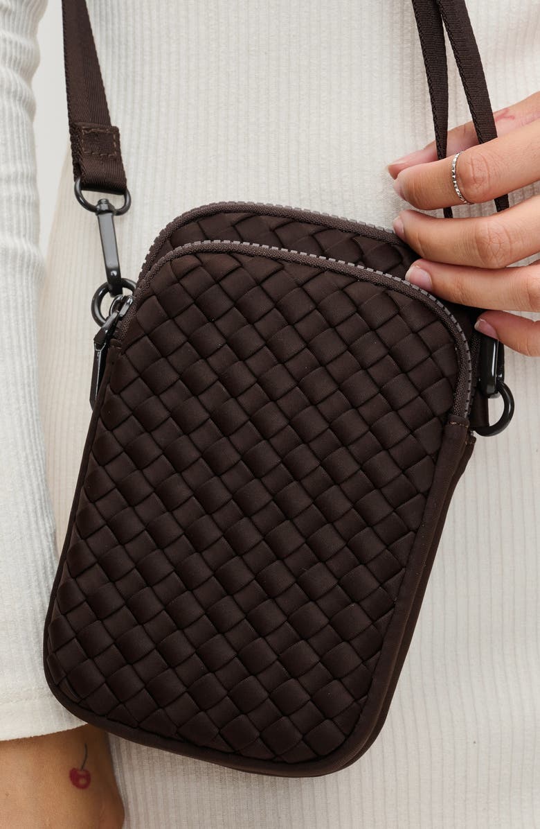 Sol and Selene Divide & Conquer - Woven Neoprene Bag, Alternate, color, Chocolate