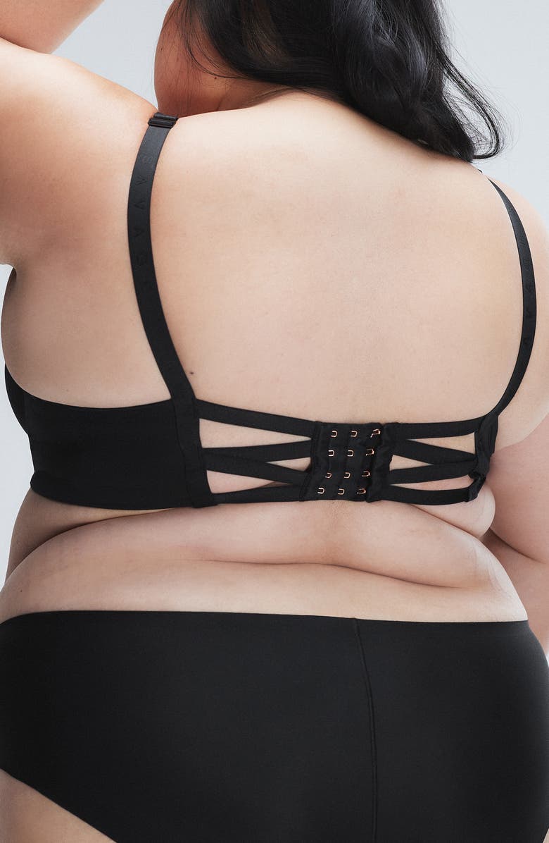 SAVAGE X FENTY Microfiber T-Shirt Bra, Alternate, color, Black Caviar