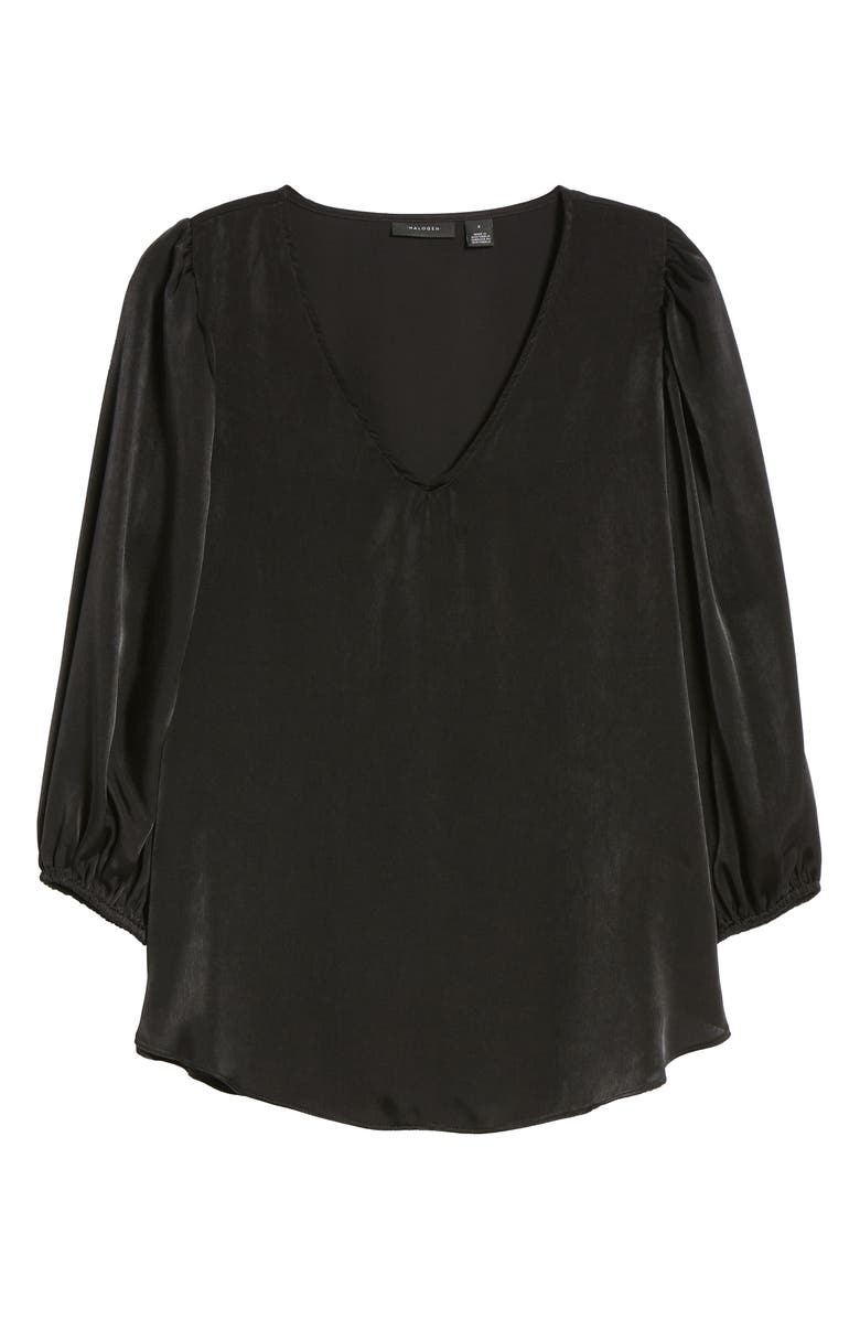 Halogen<sup>®</sup> Blouson Sleeve Crepe Blouse, Alternate, color,