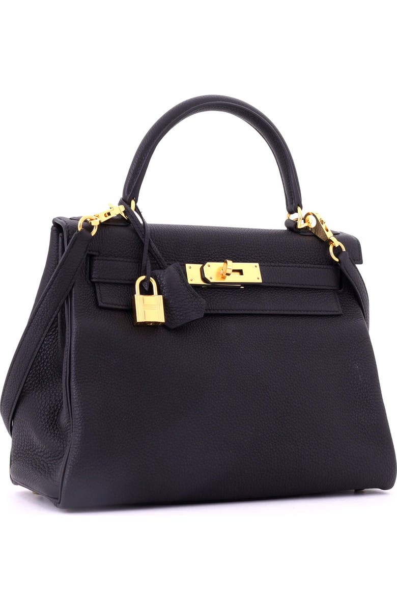 Pre-Owned Hermes Kelly Handbag Black Togo with Gold Hardware 28, Alternate, color, Noir
