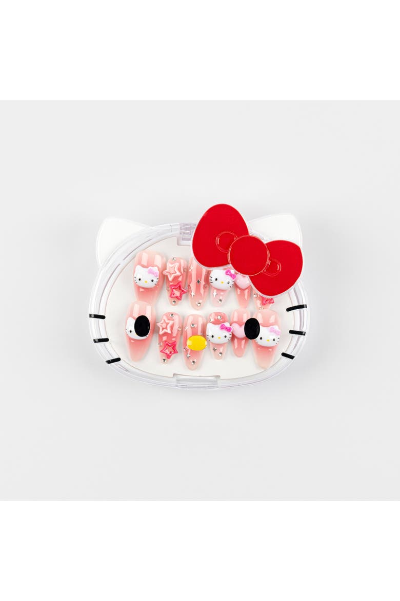 Hello Kitty 3D Medium Almond Press-On Nails, Alternate, color, Multicolor