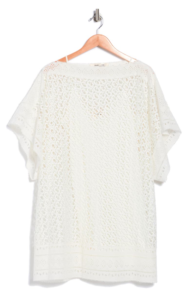 DVF Lilia Openwork Knit Dress, Main, color, Cane Link
