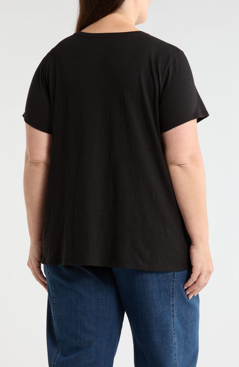 Eileen Fisher Organic Cotton Crewneck T-Shirt, Alternate, color, Black