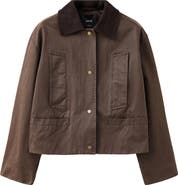 MANGO Corduroy Collar Cotton Jacket