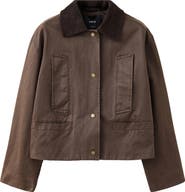 MANGO Corduroy Collar Cotton Jacket