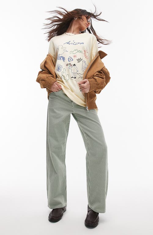 Topshop Arizona Oversize T-shirt In Multi