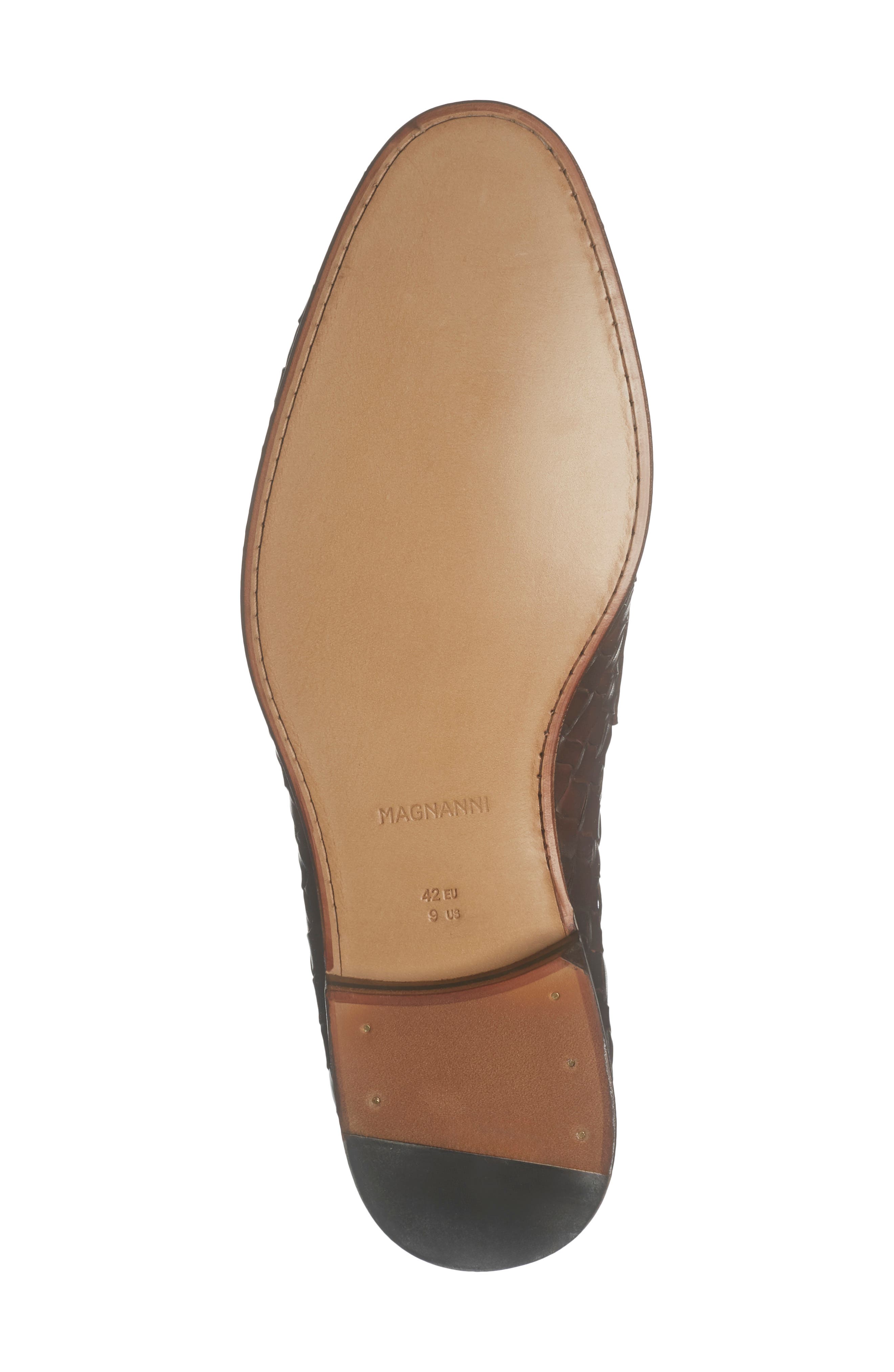 Magnanni Hyde Penny Loafer, Alternate, color, Mid Brown