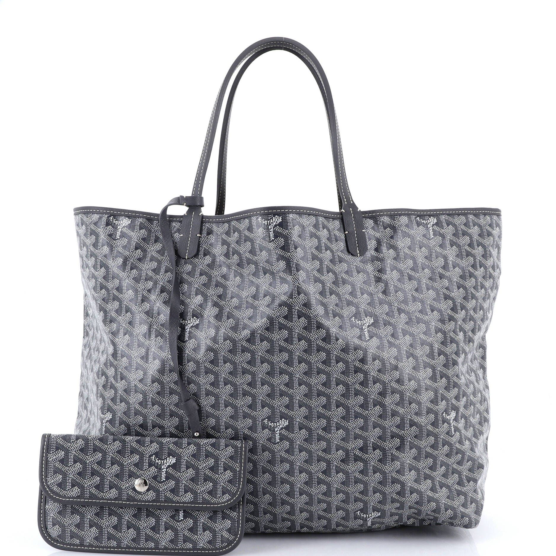 Pre-Owned Goyard Saint Louis Tote Coated Canvas GM, Alternate, color, Gray
