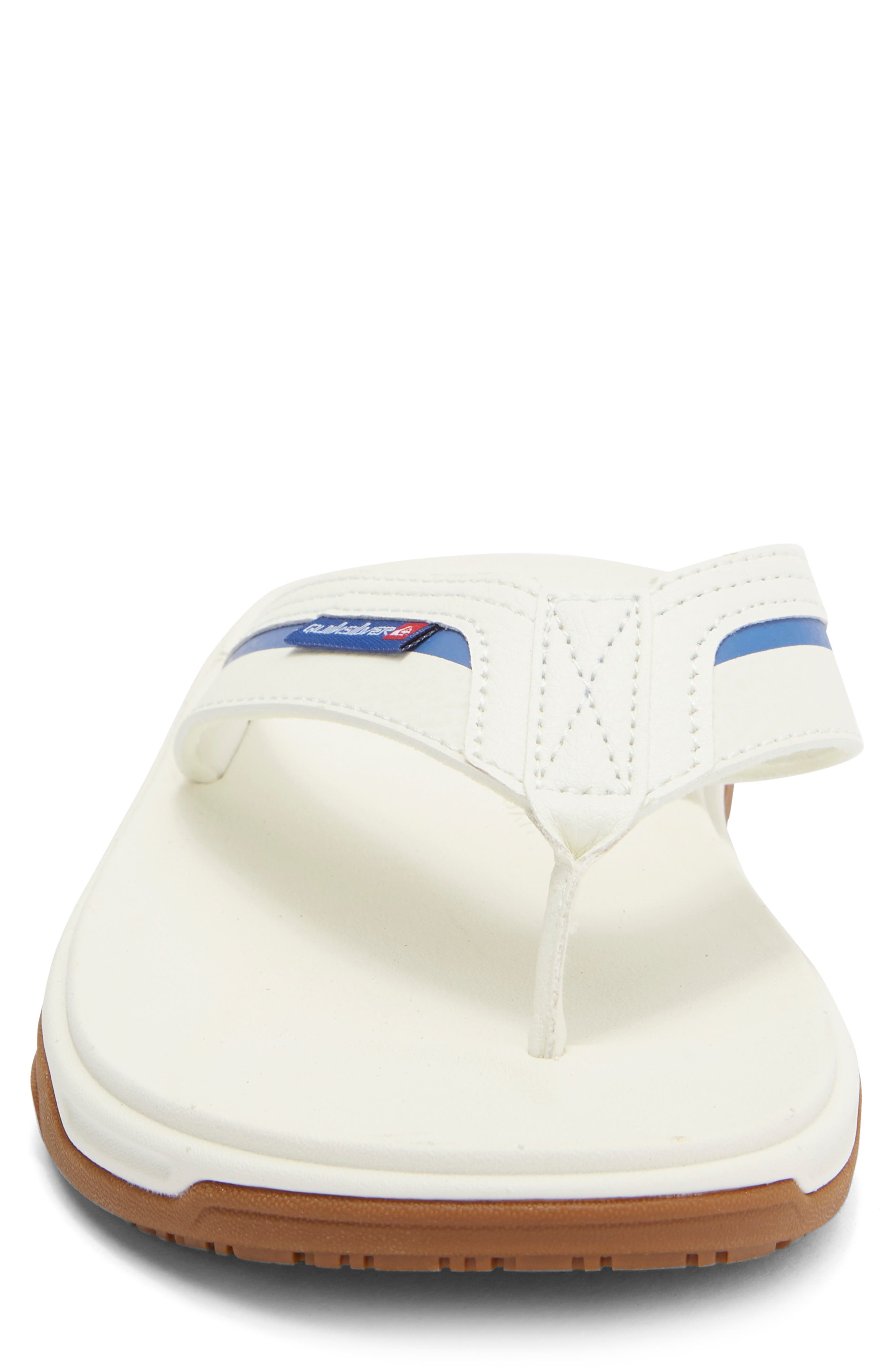 Quiksilver Dylan Deluxe Flip Flop, Alternate, color, Natural/ Med Blue