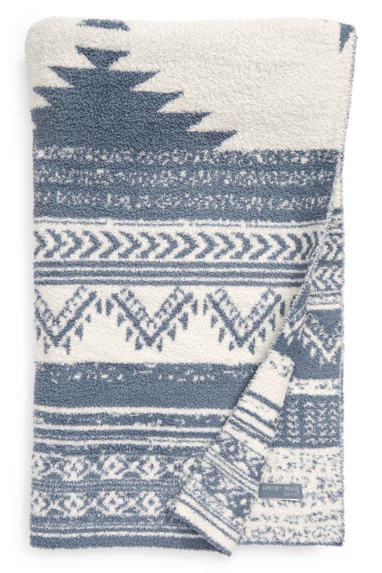 CozyChic™ Patchwork Pattern Throw Blanket, Main, color, DUSK/ CREAM