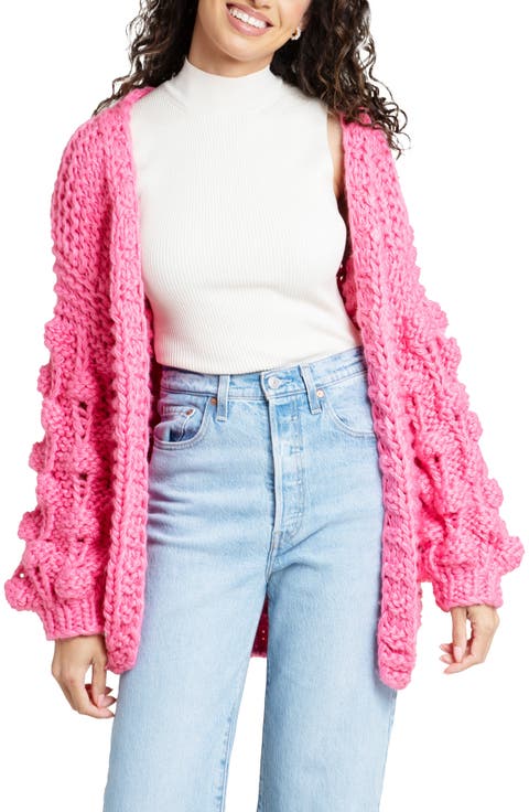 Pompom Knit Cardigan