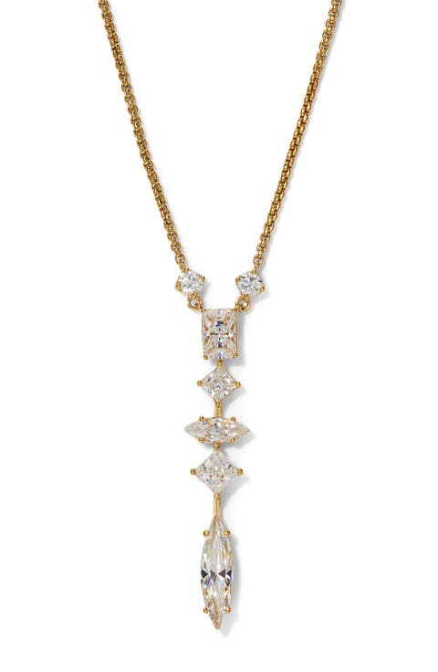 Short Cubic Zirconia Y-Necklace