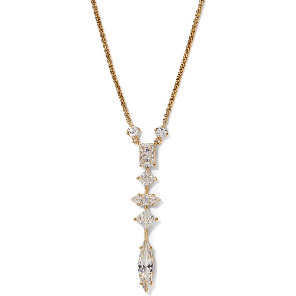 Nadri Short Cubic Zirconia Y-necklace In Gold