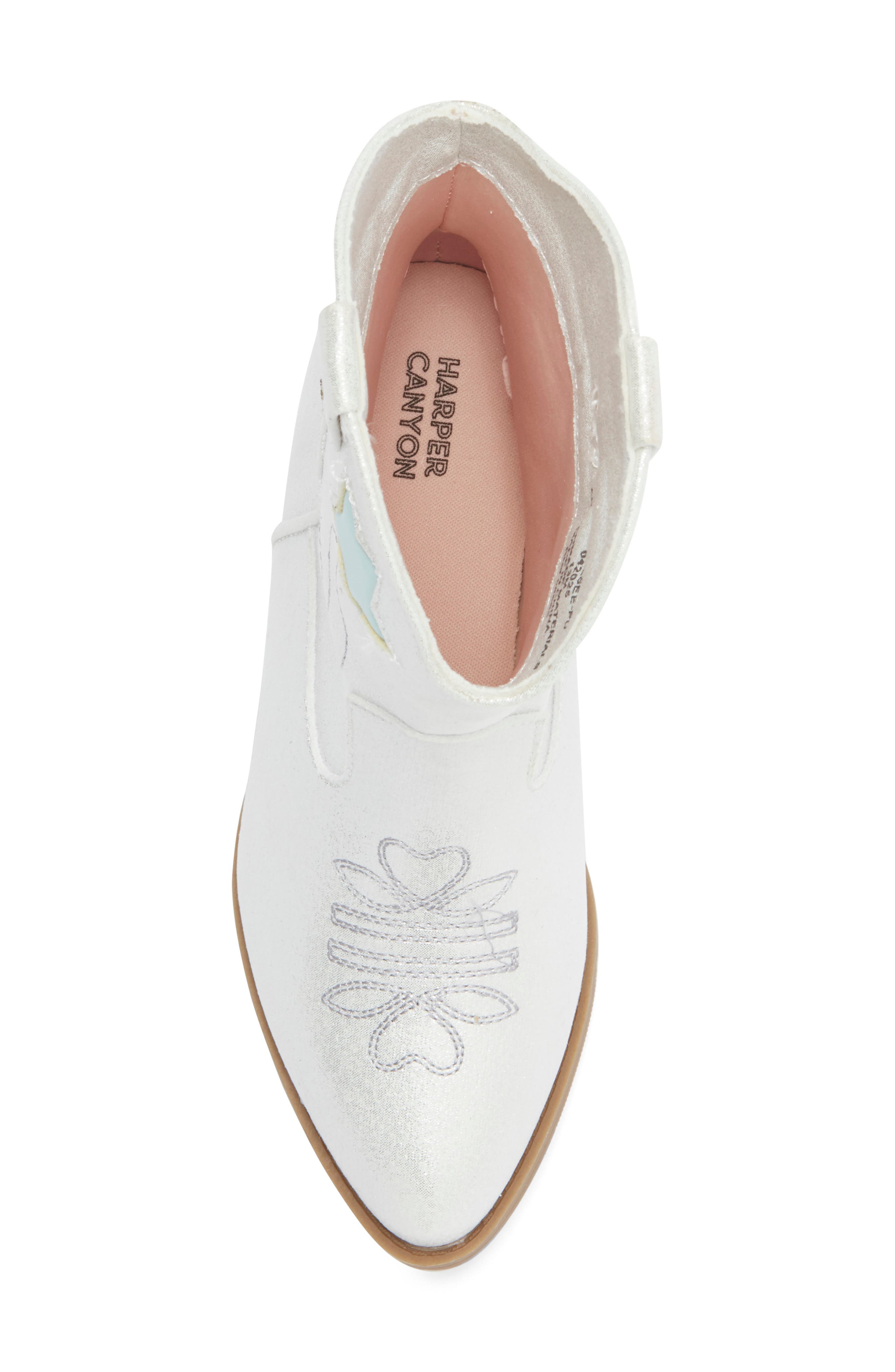 Harper Canyon Kids' Chelsee Star Western Boot, Alternate, color, Silver Metallic