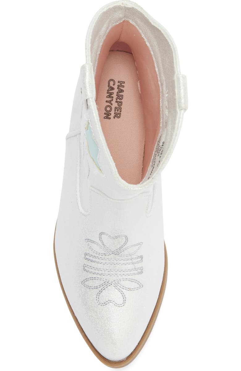 Harper Canyon Kids' Chelsee Star Western Boot, Alternate, color, Silver Metallic