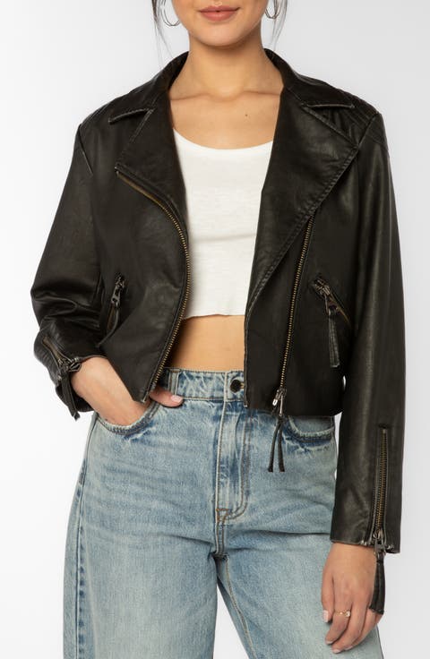 Kenwood Faux Leather Moto Jacket